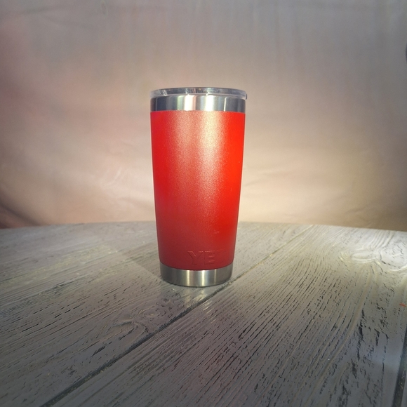 YETI Rambler Brick Red Tumbler 20oz Stainless Steel Mag Slider Lid - Picture 3 of 10